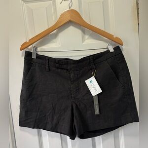 NWT Level‎ 99 Women's Black Linen Blend Shorts Size 28